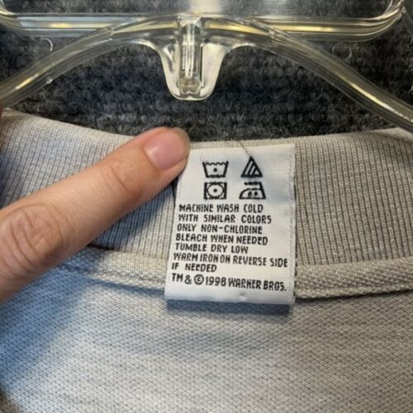 Warner Bros Marvin The Martian VTG Men’s Short Sleeve Polo Shirt 2XL Cotton Gray - Picture 4 of 8